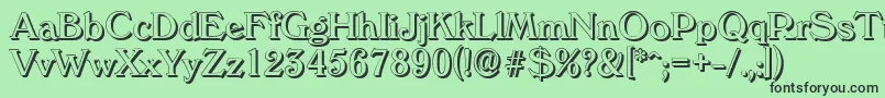 VeronashadowRegular Font – Black Fonts on Green Background