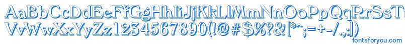 VeronashadowRegular Font – Blue Fonts on White Background