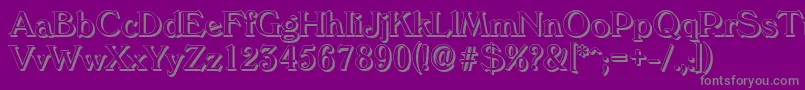 VeronashadowRegular Font – Gray Fonts on Purple Background