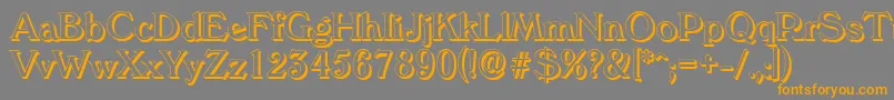 VeronashadowRegular Font – Orange Fonts on Gray Background