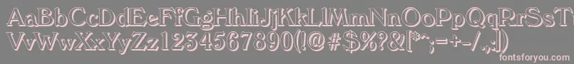 VeronashadowRegular Font – Pink Fonts on Gray Background