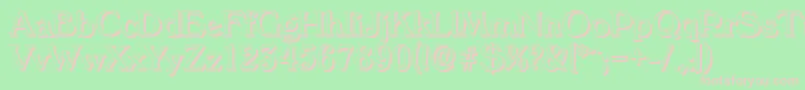 VeronashadowRegular-fontti – vaaleanpunaiset fontit vihreällä taustalla