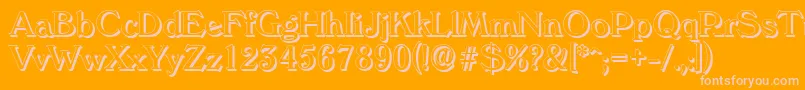 VeronashadowRegular Font – Pink Fonts on Orange Background