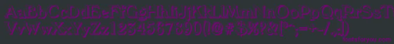 Шрифт VeronashadowRegular – фиолетовые шрифты на чёрном фоне