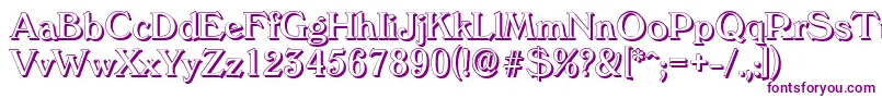 フォントVeronashadowRegular – 白い背景に紫のフォント