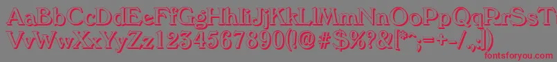 VeronashadowRegular Font – Red Fonts on Gray Background