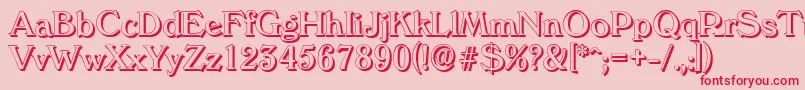 VeronashadowRegular Font – Red Fonts on Pink Background