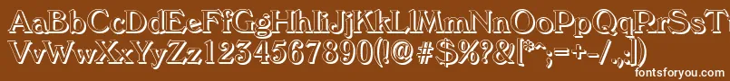 VeronashadowRegular Font – White Fonts on Brown Background