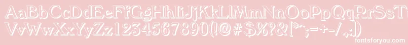 VeronashadowRegular Font – White Fonts on Pink Background