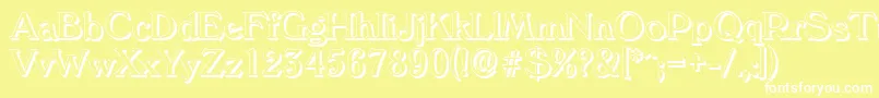 VeronashadowRegular Font – White Fonts on Yellow Background