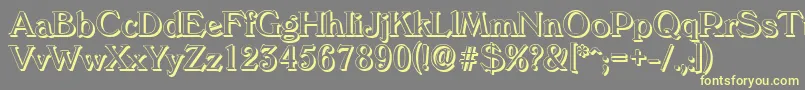 VeronashadowRegular Font – Yellow Fonts on Gray Background