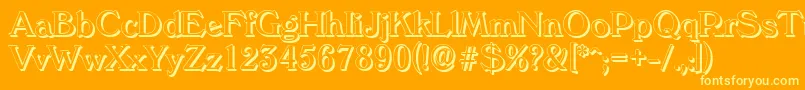 VeronashadowRegular Font – Yellow Fonts on Orange Background