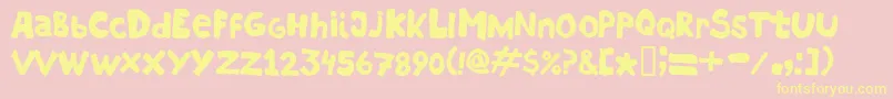 Hostias1.1Normal Font – Yellow Fonts on Pink Background