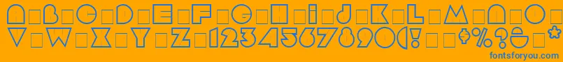 Saiba mais sobre a fonte ArgotDisplayCapsSsi Fonte ArgotDisplayCapsSsi – fontes azuis em um fundo laranja