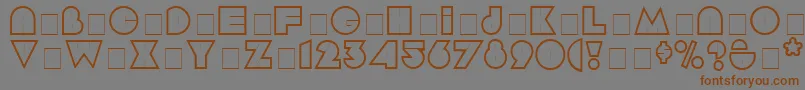 ArgotDisplayCapsSsi-Schriftart – Braune Schriften auf grauem Hintergrund