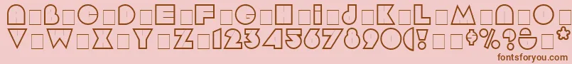 ArgotDisplayCapsSsi-Schriftart – Braune Schriften auf rosa Hintergrund