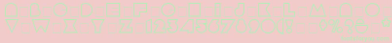 ArgotDisplayCapsSsi Font – Green Fonts on Pink Background