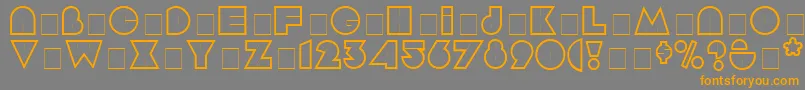 Fonte ArgotDisplayCapsSsi – fontes laranjas em um fundo cinza