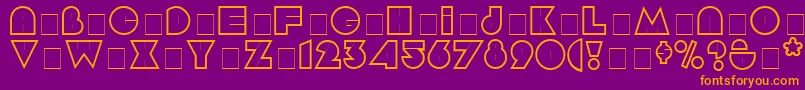 ArgotDisplayCapsSsi Font – Orange Fonts on Purple Background