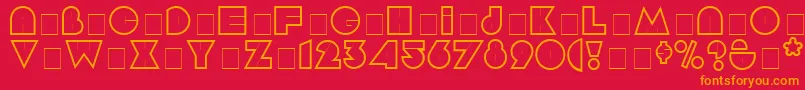 ArgotDisplayCapsSsi Font – Orange Fonts on Red Background