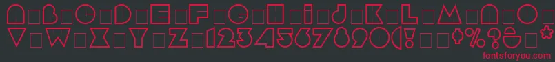 ArgotDisplayCapsSsi Font – Red Fonts on Black Background