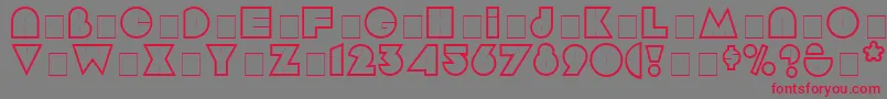 フォントArgotDisplayCapsSsi – 赤い文字の灰色の背景