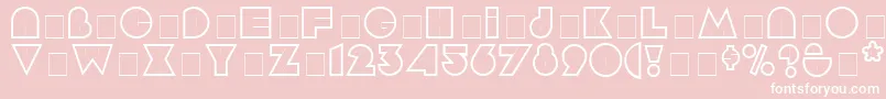 ArgotDisplayCapsSsi-Schriftart – Weiße Schriften auf rosa Hintergrund
