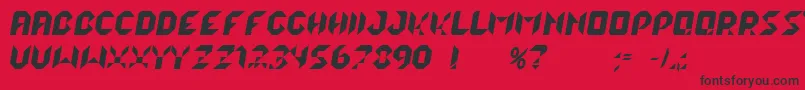 LalekItalic Font – Black Fonts on Red Background