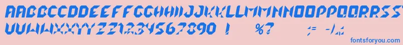 LalekItalic Font – Blue Fonts on Pink Background