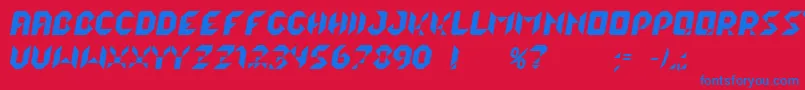 LalekItalic Font – Blue Fonts on Red Background