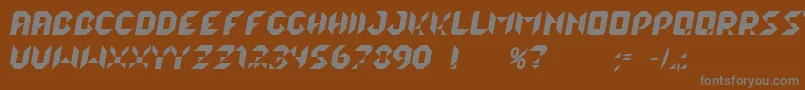 LalekItalic Font – Gray Fonts on Brown Background