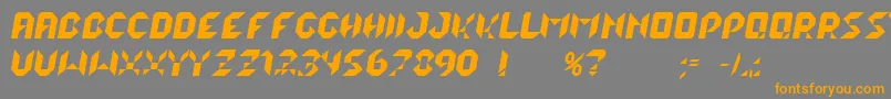 LalekItalic Font – Orange Fonts on Gray Background