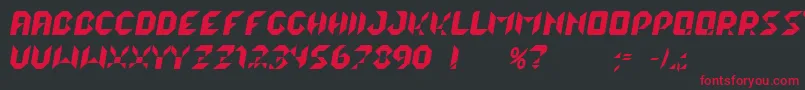 LalekItalic Font – Red Fonts on Black Background