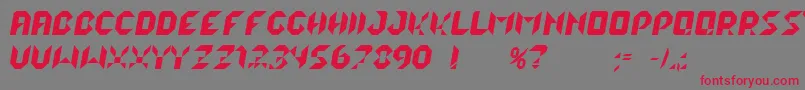 LalekItalic Font – Red Fonts on Gray Background
