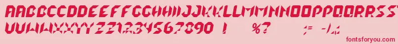フォントLalekItalic – ピンクの背景に赤い文字