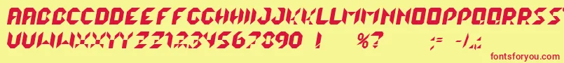 Шрифт LalekItalic – красные шрифты на жёлтом фоне