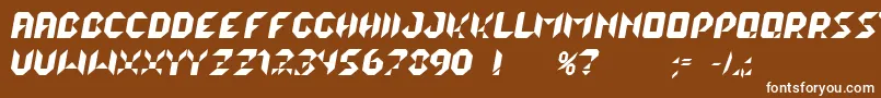 LalekItalic Font – White Fonts on Brown Background