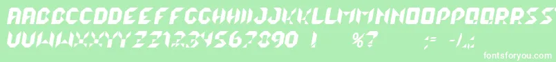 Шрифт LalekItalic – белые шрифты на зелёном фоне