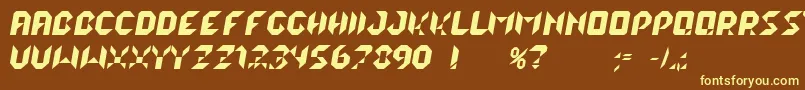 LalekItalic Font – Yellow Fonts on Brown Background