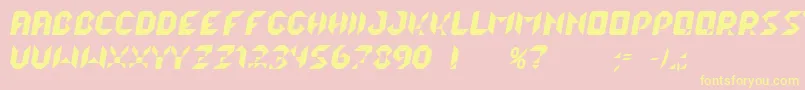 LalekItalic Font – Yellow Fonts on Pink Background