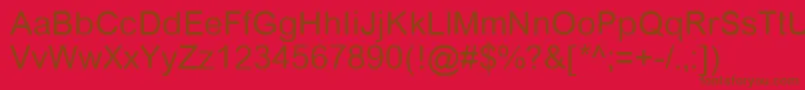 ArialRoundedWgl Font – Brown Fonts on Red Background