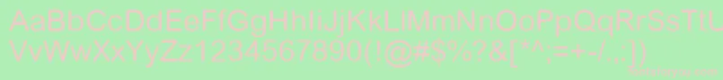 ArialRoundedWgl Font – Pink Fonts on Green Background