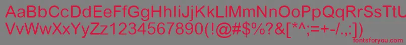 ArialRoundedWgl Font – Red Fonts on Gray Background