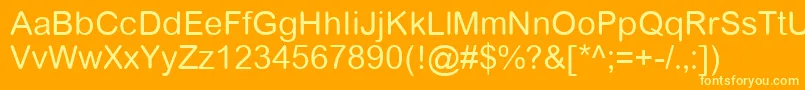 ArialRoundedWgl Font – Yellow Fonts on Orange Background