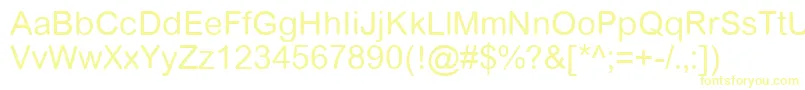 ArialRoundedWgl Font – Yellow Fonts on White Background