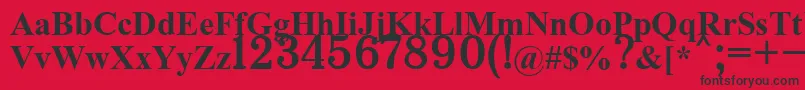 Ch132bold Font – Black Fonts on Red Background