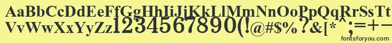 Ch132bold Font – Black Fonts on Yellow Background