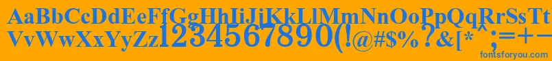 Ch132bold Font – Blue Fonts on Orange Background