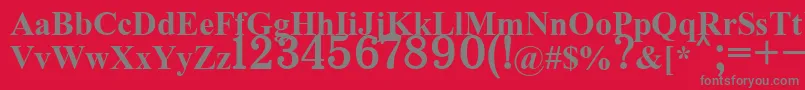 Ch132bold Font – Gray Fonts on Red Background