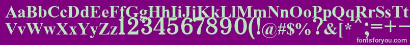 Ch132bold Font – Green Fonts on Purple Background